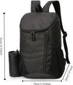 Portable Foldable Backpack Folding Mountaineering Bag, Ultralight Outdoor Cycling Rucksack, Travel Hiking Knapsack (Black) - Image 2